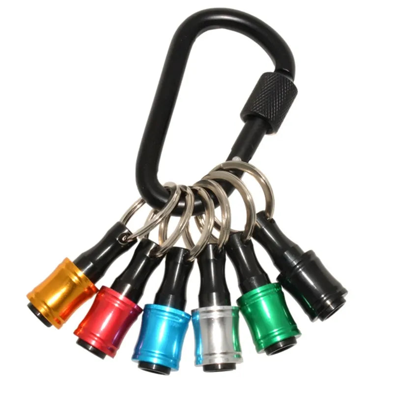 Quick Release Keychain 1/4inch Hex Shank Screwdriver Bits Holders