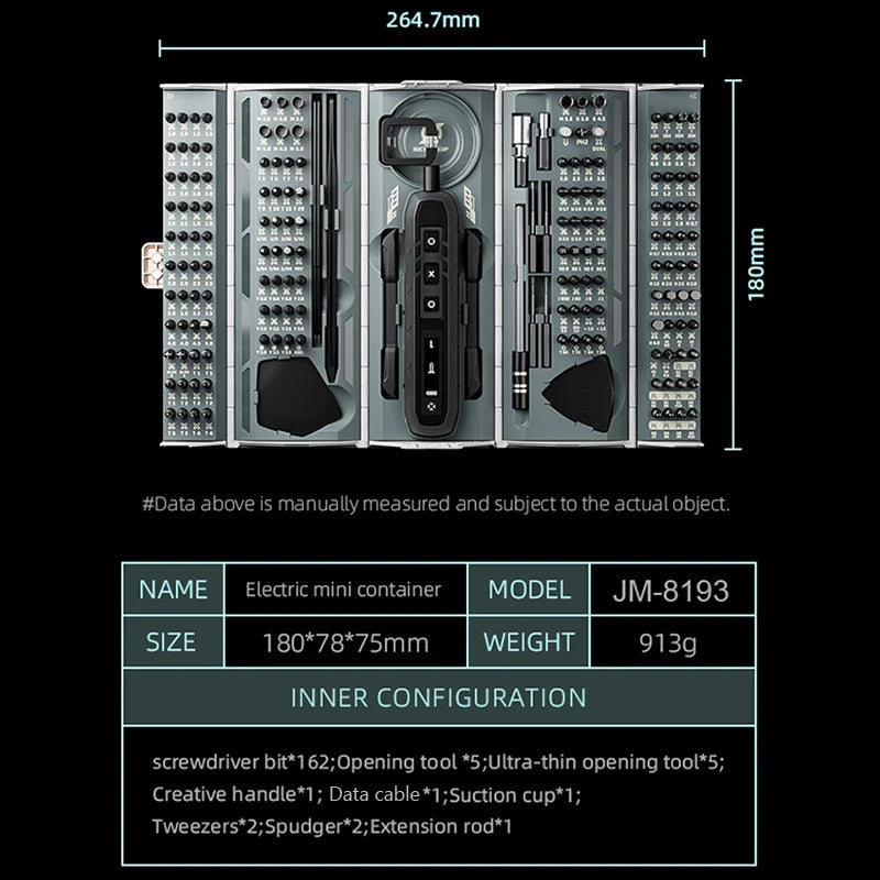 180-IN-1 Magnetic Precision Cordless Electric Screwdriver Set