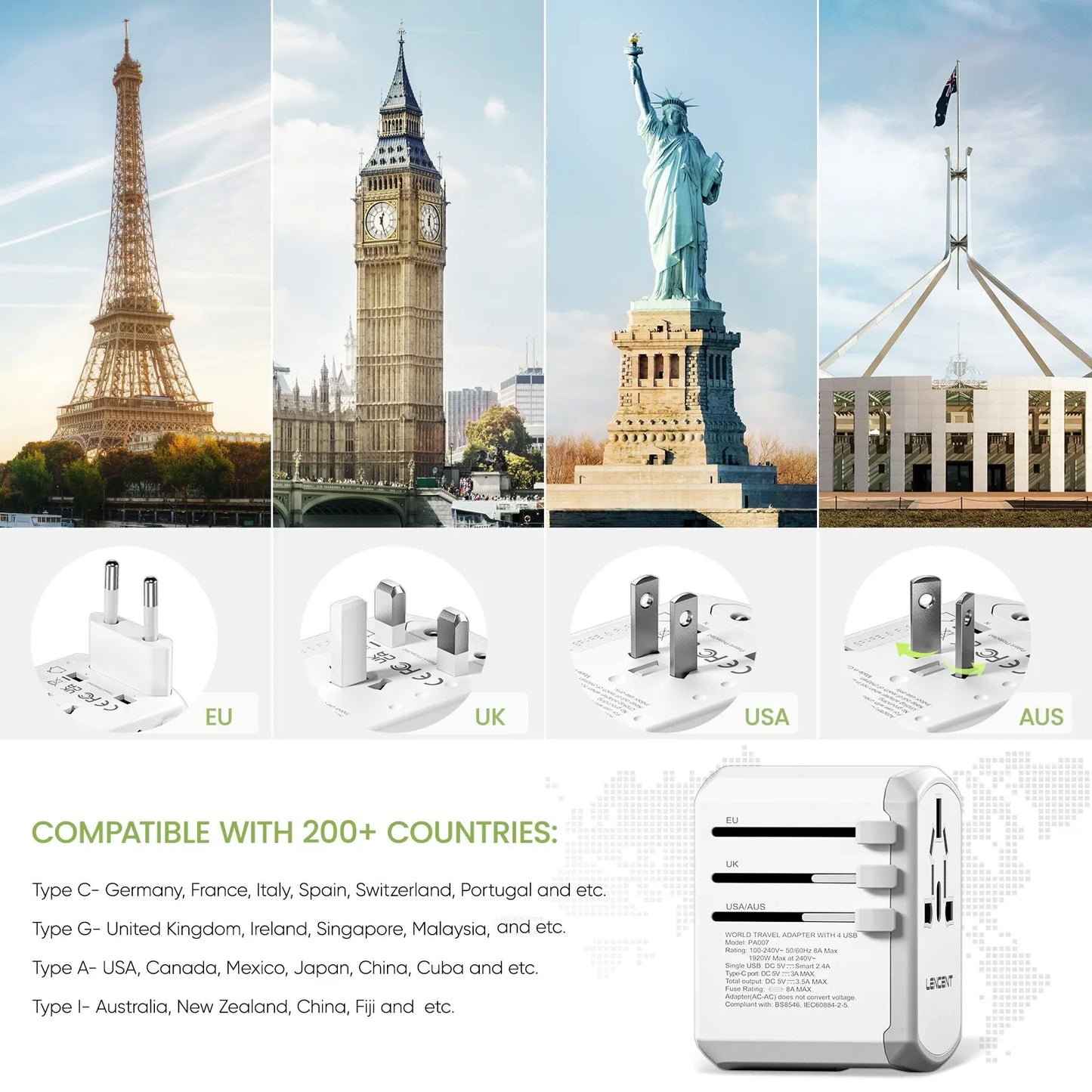 5-in-1 Universal Travel Adapter