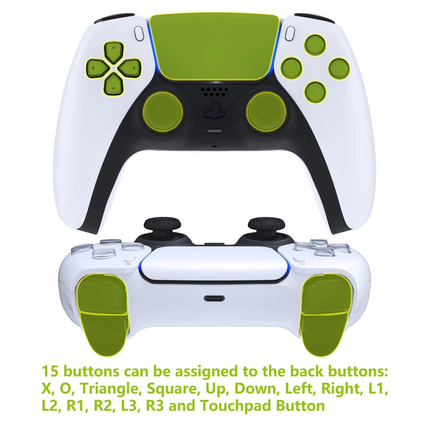 eXtremeRate Rubberized Grip Programable RISE4 Remap Kit for PS5 Controller BDM-010 & BDM-020
