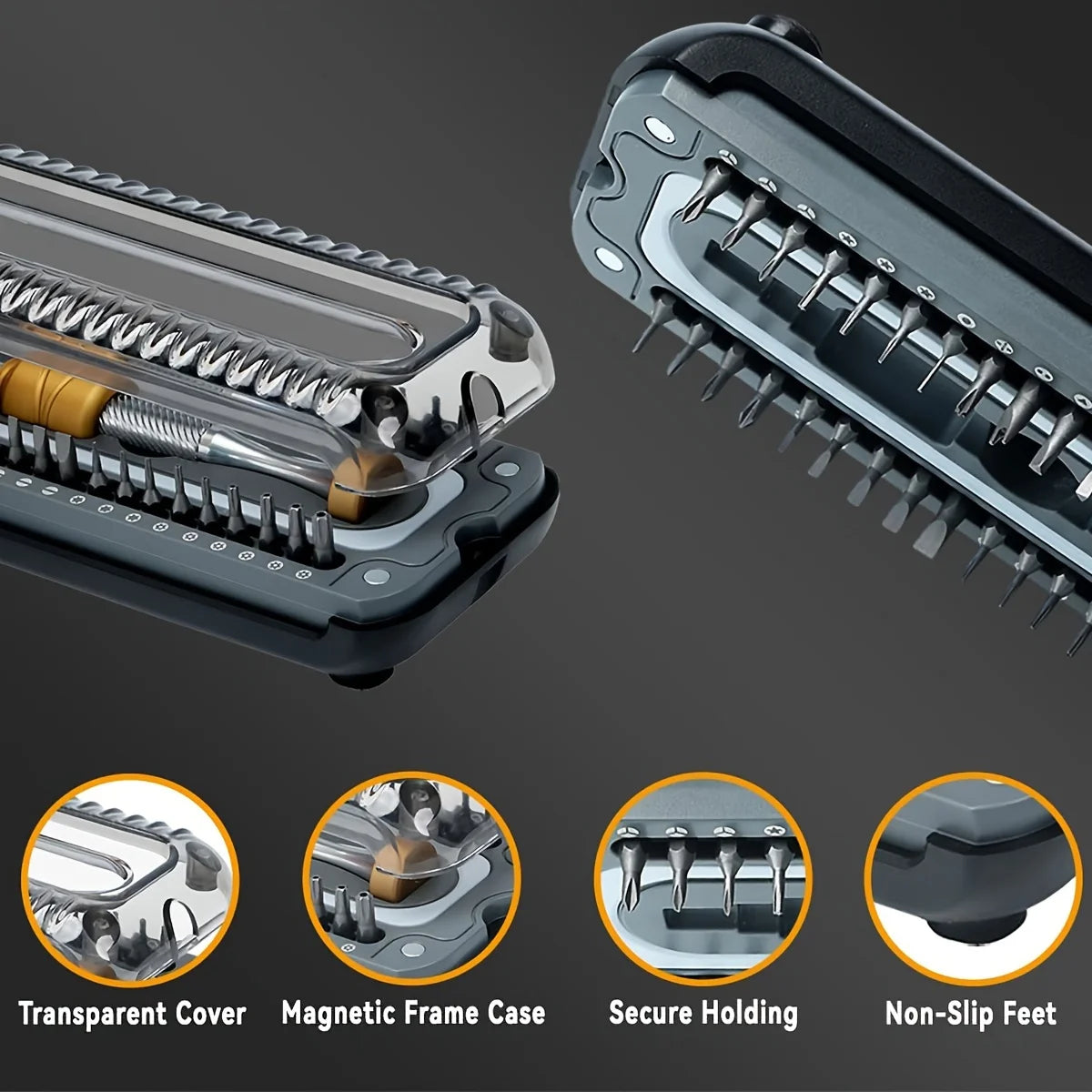 Magnetic 37 piece Screwdriver bit Set Repair Tool Kit
