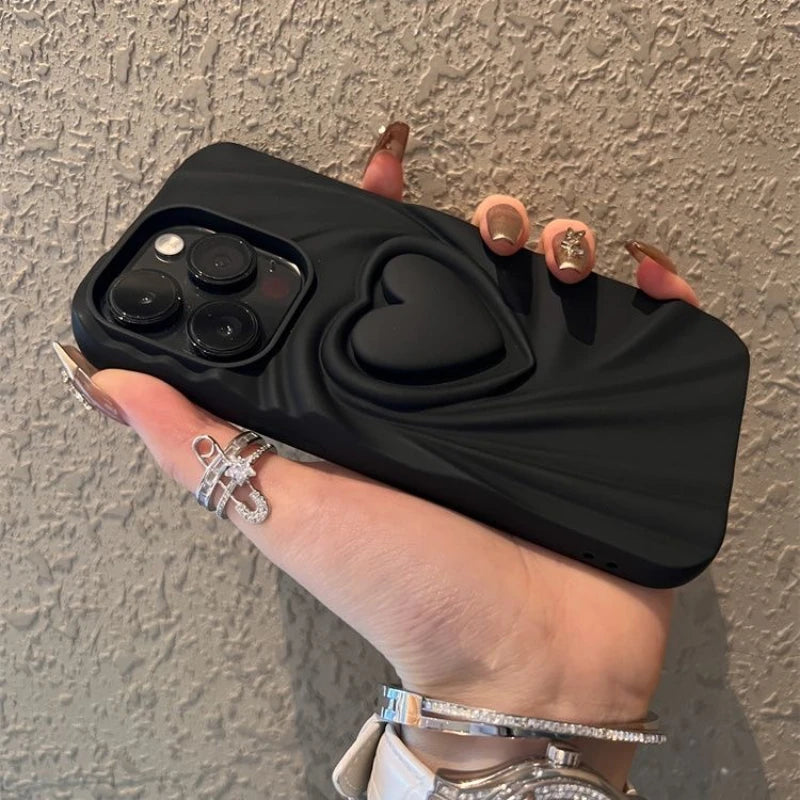 3D Love Heart Pattern Shock Proof Case For iPhone