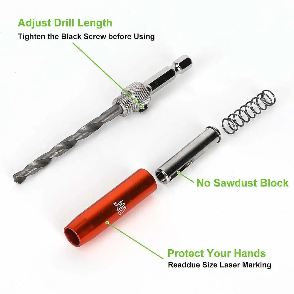 Self Centering Hinge Drill Bit Set
