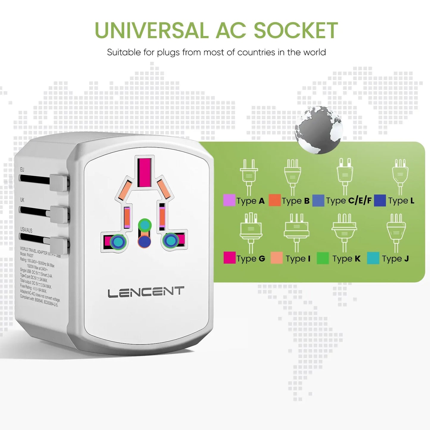 5-in-1 Universal Travel Adapter