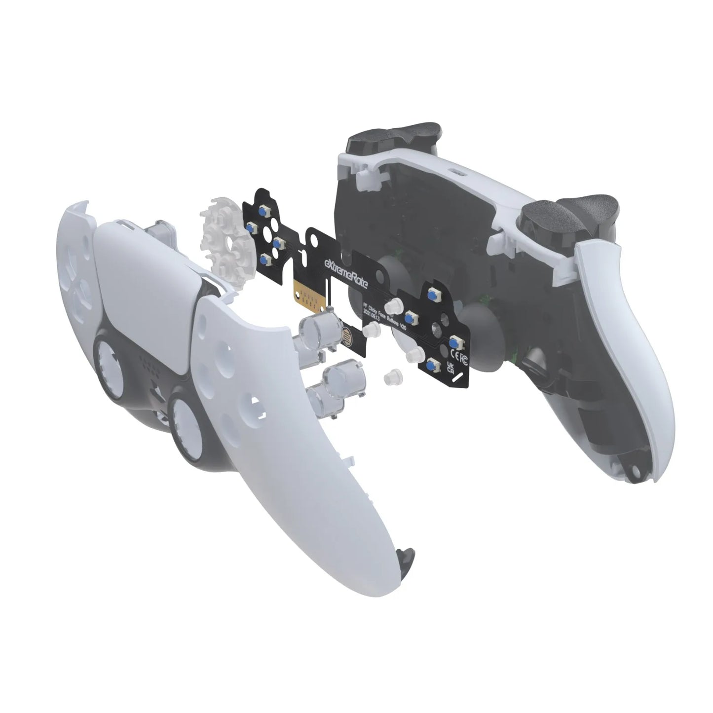 eXtremeRate Face Clicky Kit V2, Dpad Action Buttons, Mouse Click Kit for PS5 Controller BDM-010 & BDM-020